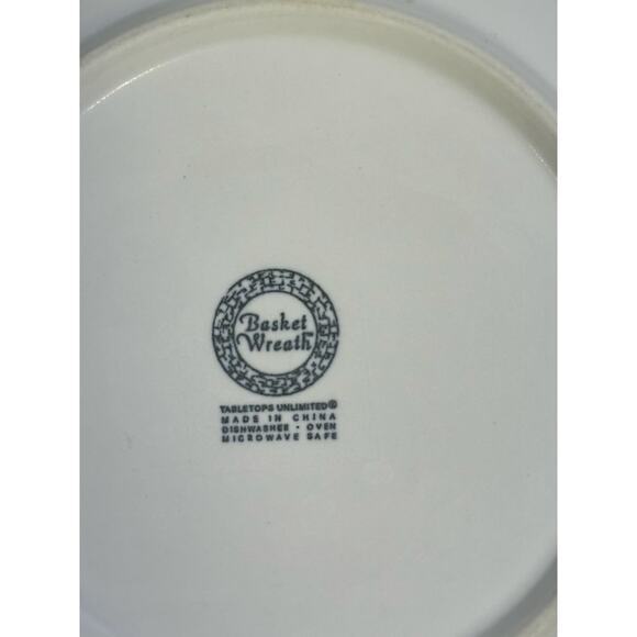 Basket Wreath Tabletops Unlimited Large Rim 10" Soup Bowls-Set of 2 - Picture 6 of 6